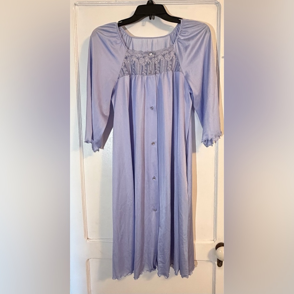 Shadowline Light Blue Nightgown. Sexy grandma!!
